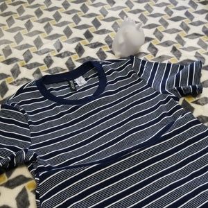 Navy Blue and White Dress